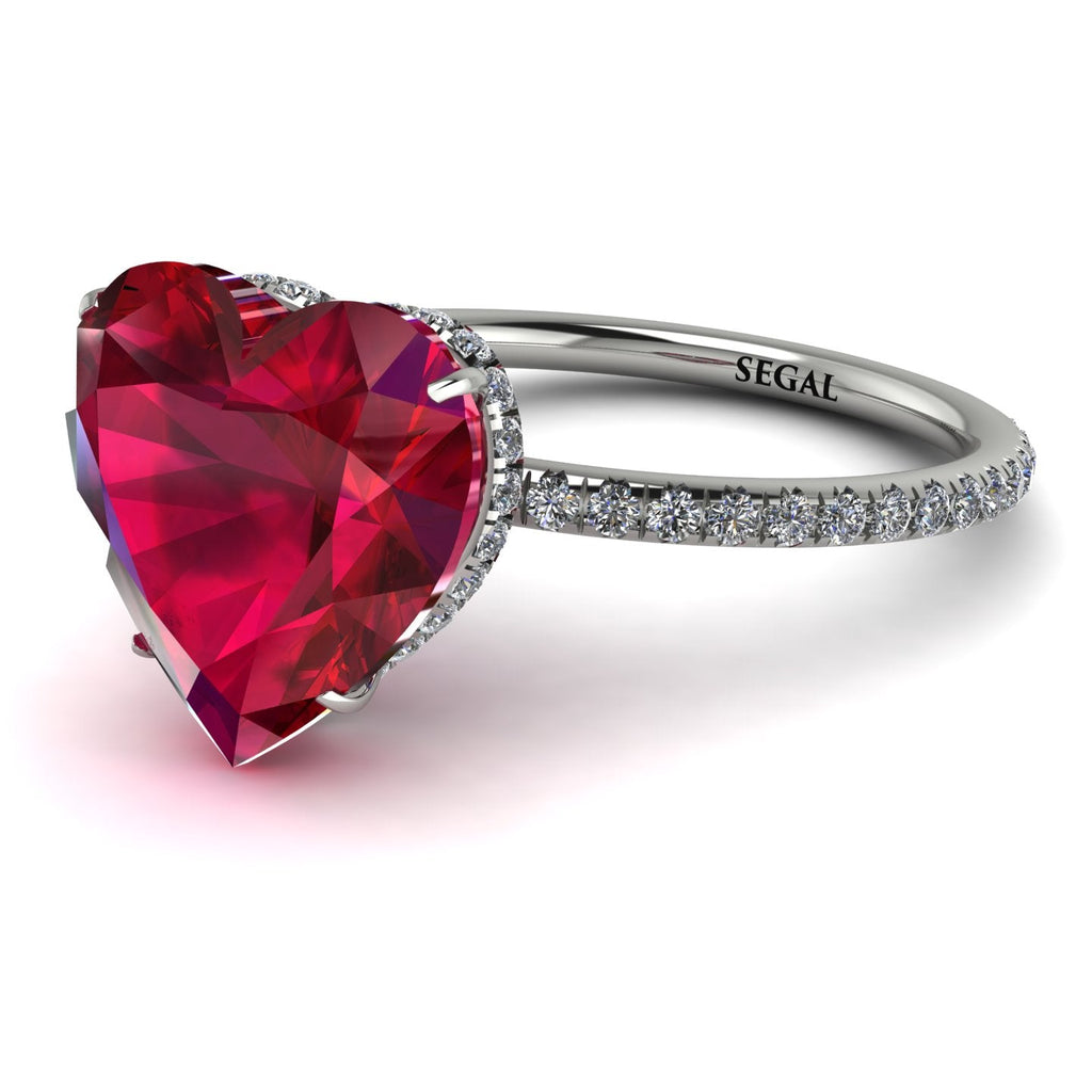 Heart Shaped Rings: Ruby, Diamond and Tanzanite Compared