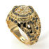 Black Diamond Royal Lion Men Signet Ring - Terry No. 7