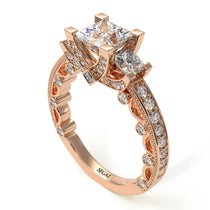 Modern Geometric Diamond Gold Engagement Ring - Beverly No. 2 image 1