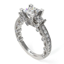 Modern Geometric Diamond Gold Engagement Ring - Beverly No. 3 image 1