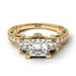 Modern Geometric Diamond Gold Engagement Ring - Beverly No. 1