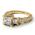 Modern Geometric Diamond Gold Engagement Ring - Beverly No. 1