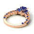 Modern Geometric Sapphire Gold Engagement Ring - Beverly No. 74