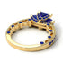 Modern Geometric Sapphire Gold Engagement Ring - Beverly No. 73