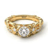Vintage Flower Openwork Gold Diamond Engagement Ring - Ann No. 1