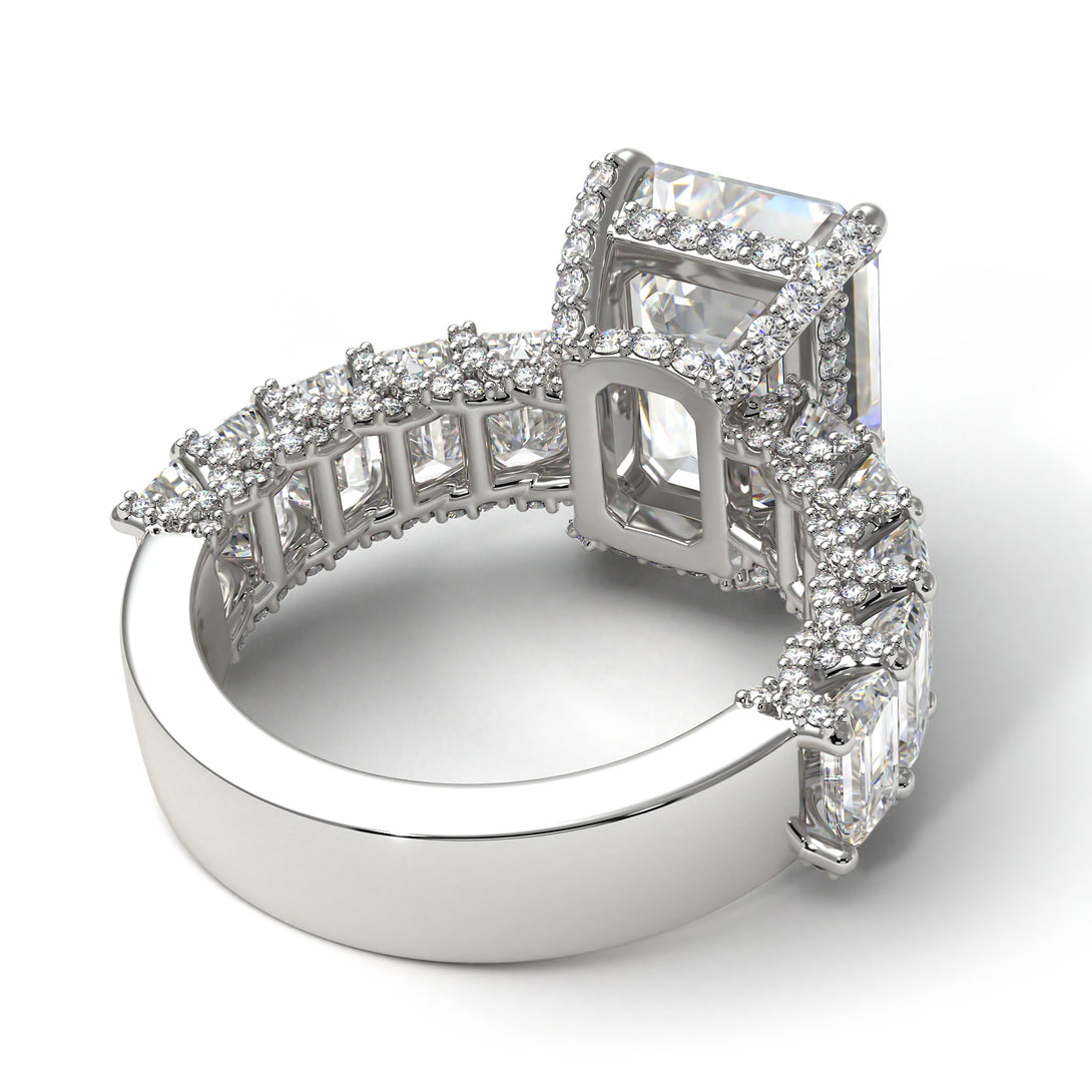 Luxury Emerald Cut Diamond Engagement Ring - Nadia No. 3