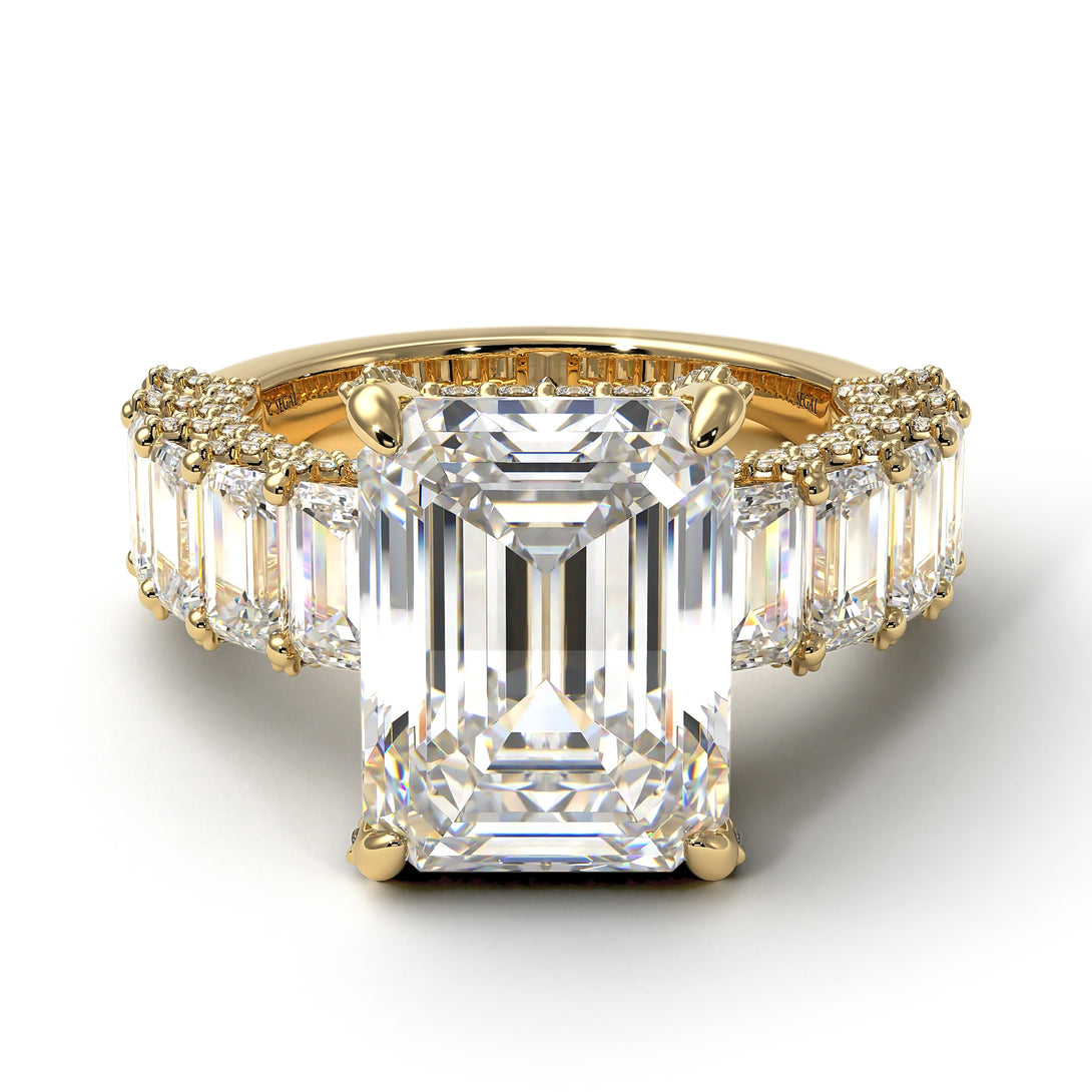 Luxury Emerald Cut Diamond Engagement Ring - Nadia No. 1