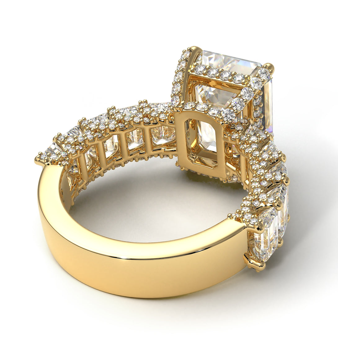 Luxury Emerald Cut Diamond Engagement Ring - Nadia No. 1