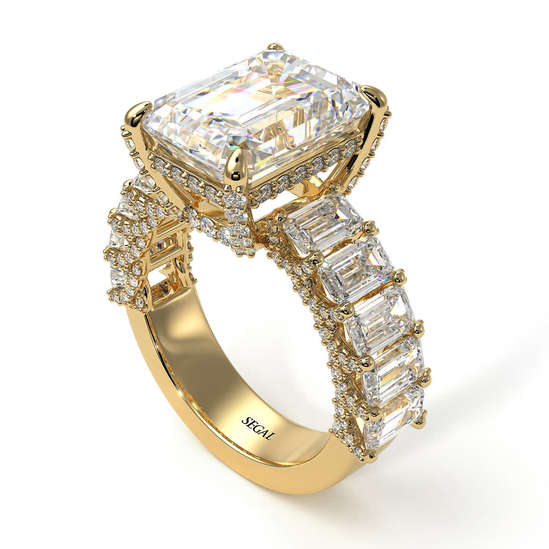 Luxury Emerald Cut Diamond Engagement Ring - Nadia No. 1