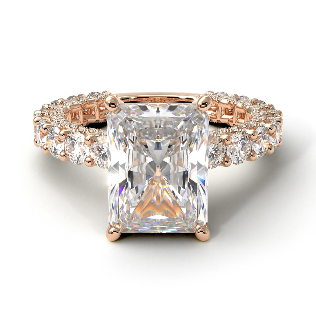 4Ct Radiant Cut Diamond Engagement Ring - Serenity No. 2