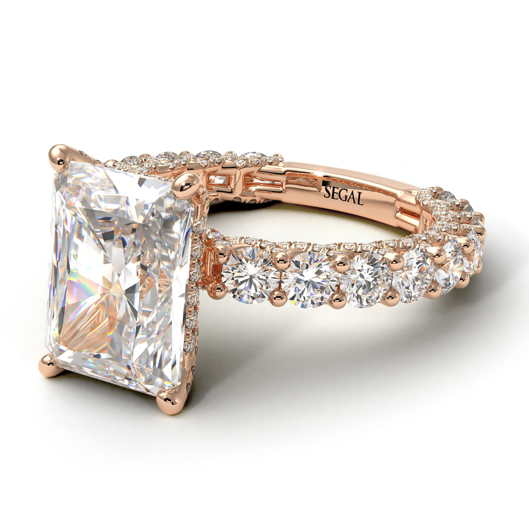4Ct Radiant Cut Diamond Engagement Ring - Serenity No. 2