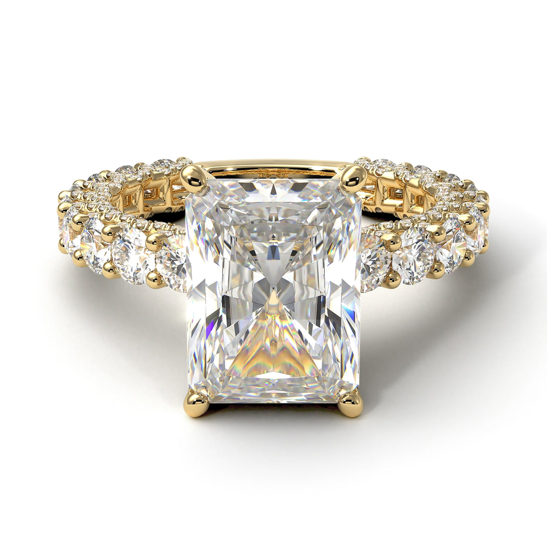 4Ct Radiant Cut Diamond Engagement Ring - Serenity No. 1