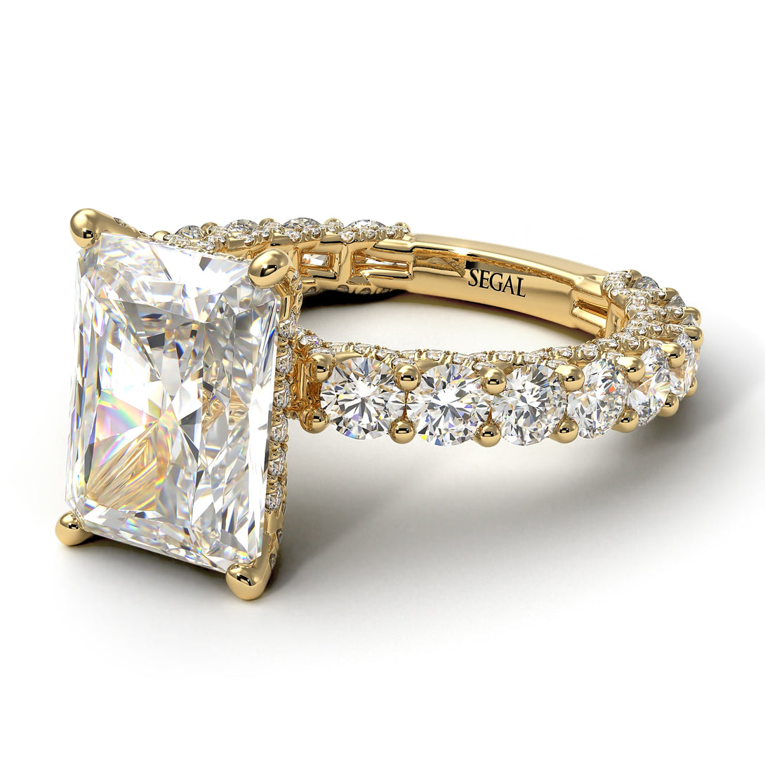 4Ct Radiant Cut Diamond Engagement Ring - Serenity No. 1