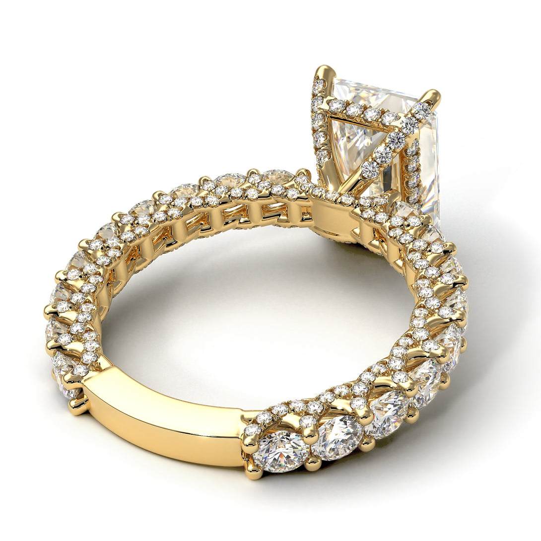 4Ct Radiant Cut Diamond Engagement Ring - Serenity No. 1