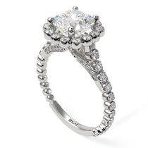 Modern Diamond Cushion Cut Engagement Ring - Uma No. 3 image 1