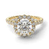 Modern Diamond Cushion Cut Engagement Ring - Uma No. 1