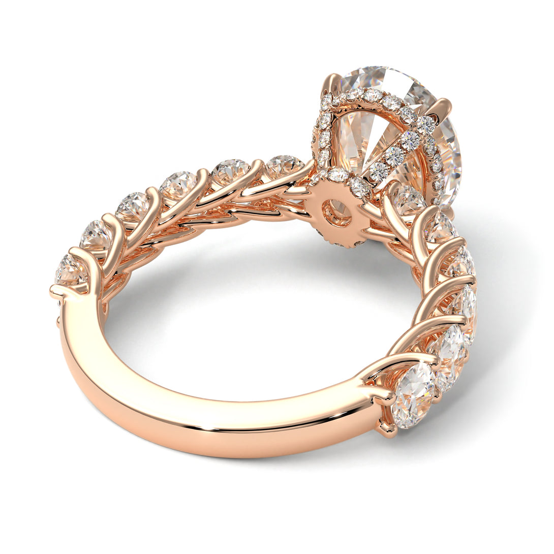 4ct Oval Cut Diamond Engagement Ring - Xena No. 2