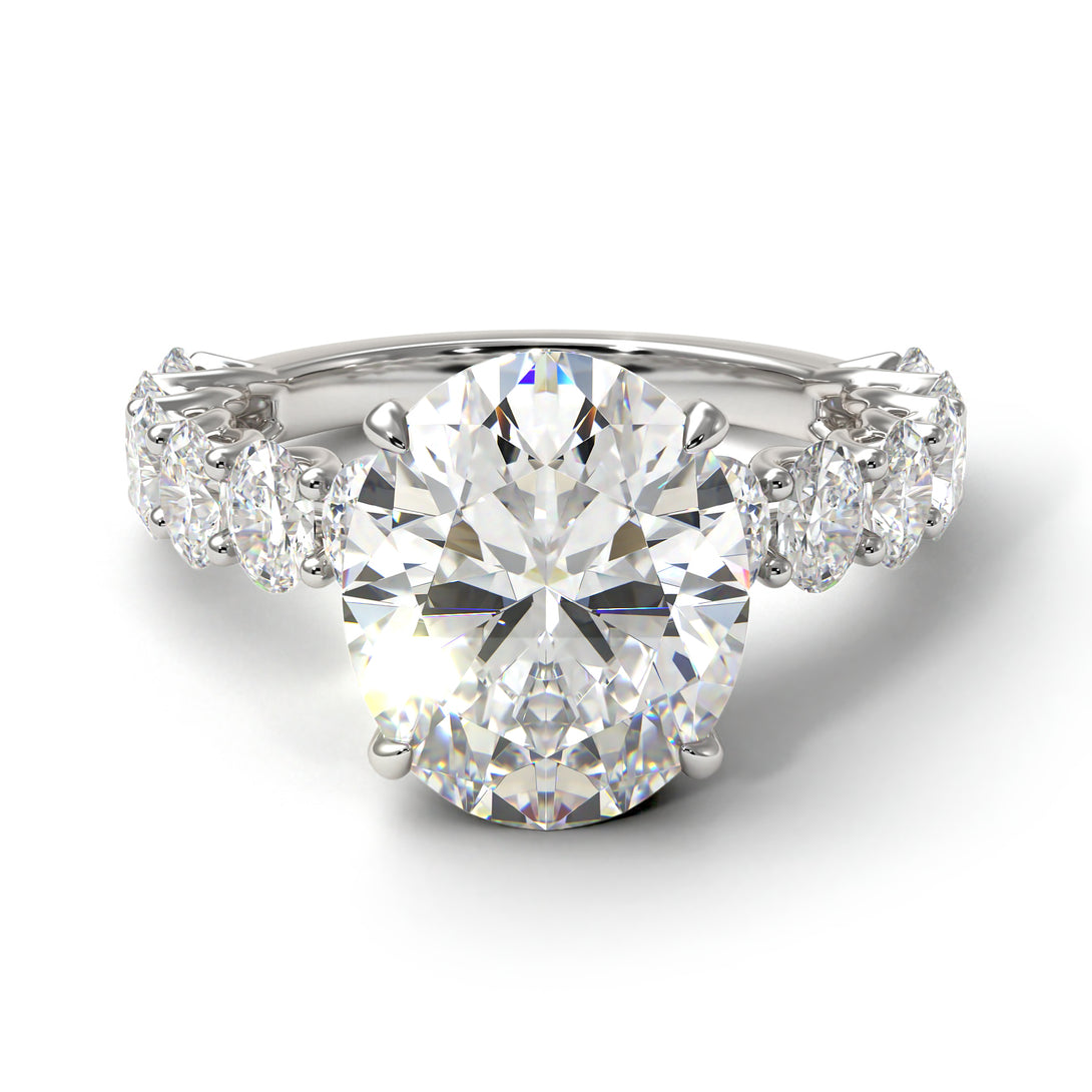 4ct Oval Cut Diamond Engagement Ring - Xena No. 3
