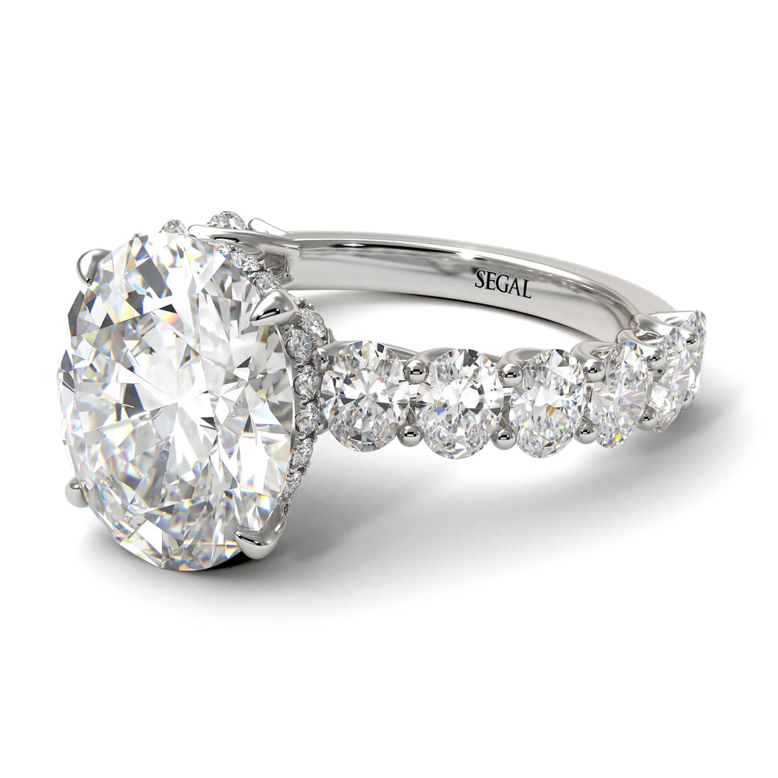 4ct Oval Cut Diamond Engagement Ring - Xena No. 3