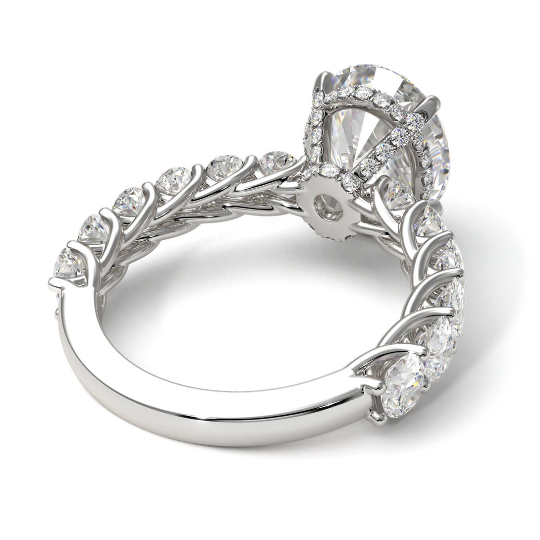 4ct Oval Cut Diamond Engagement Ring - Xena No. 3