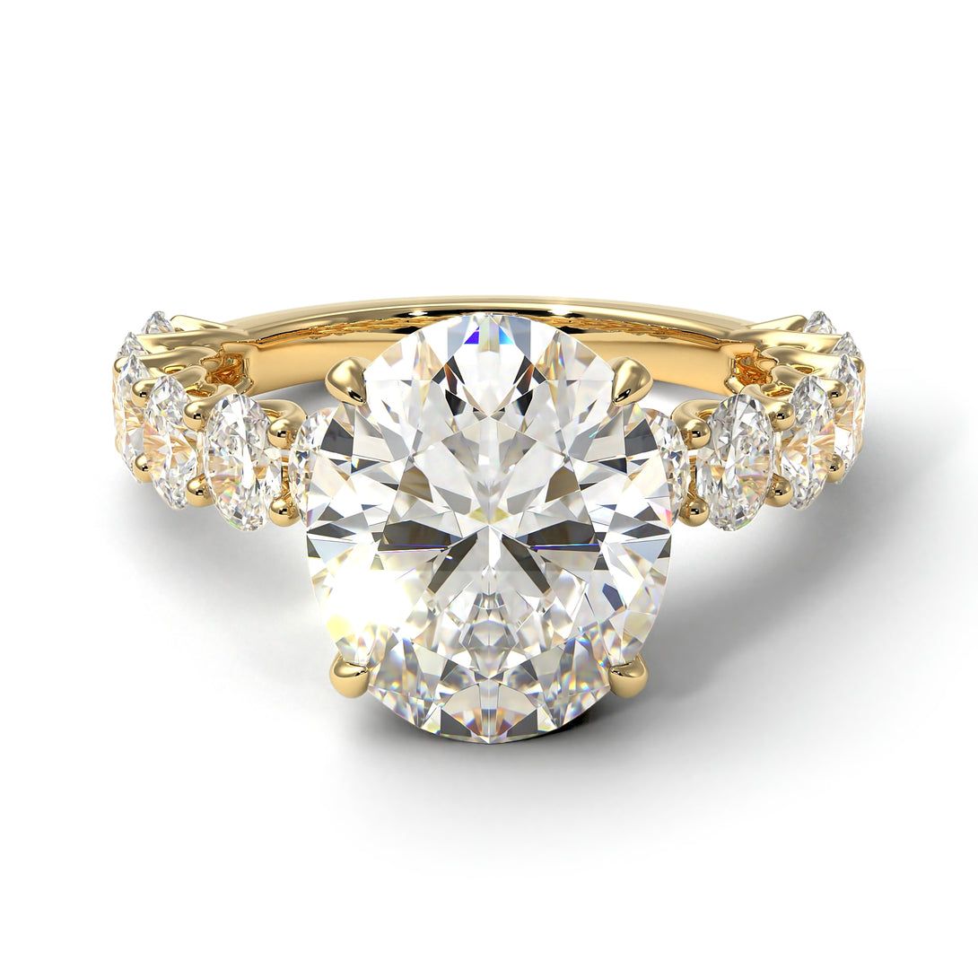 4ct Oval Cut Diamond Engagement Ring - Xena No. 1