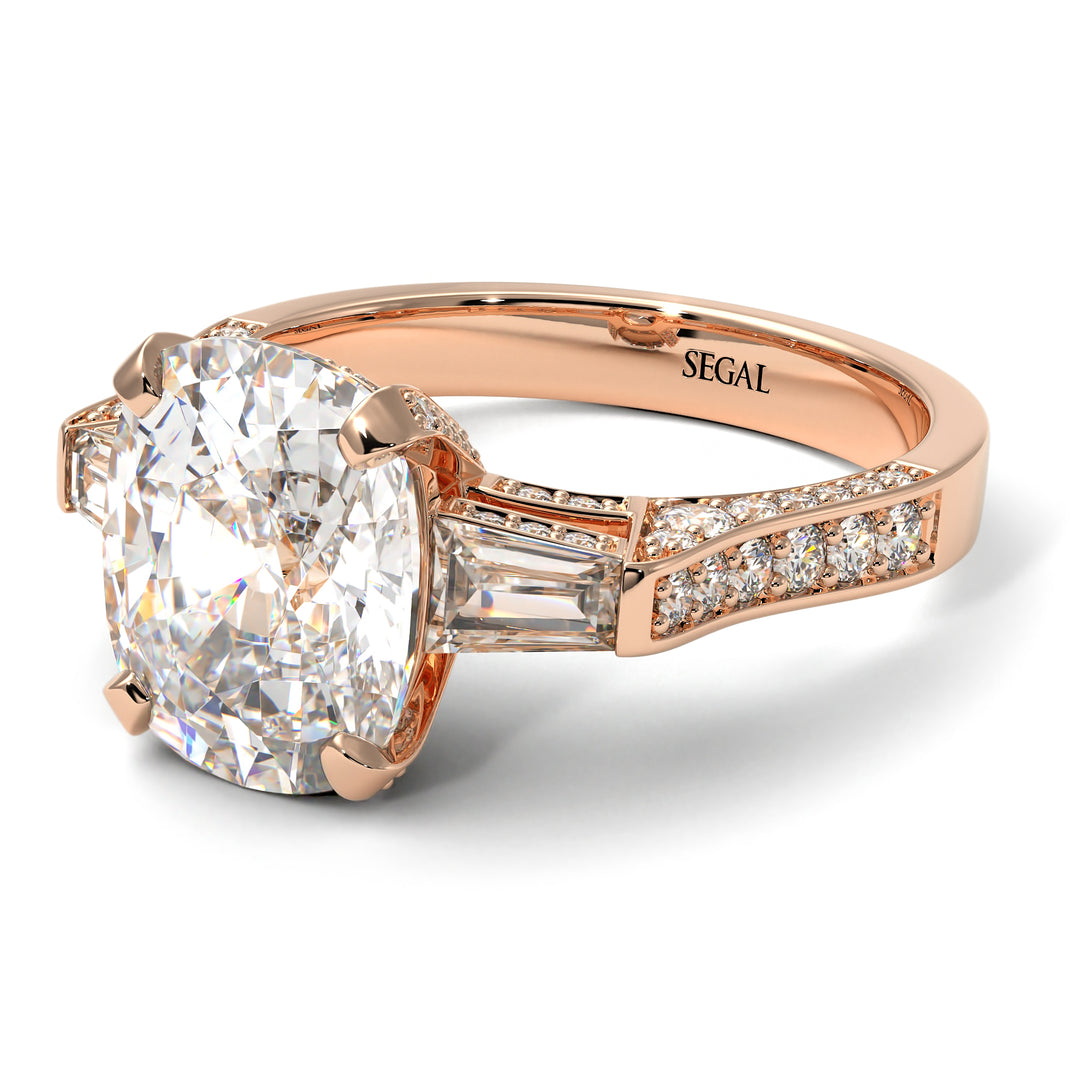 Exclusive Handmade Diamond Geometrical Engagement Ring - Yolanda No. 2
