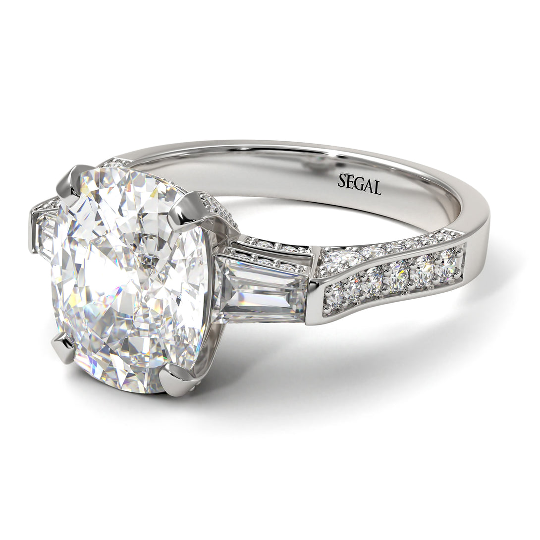 Exclusive Handmade Diamond Geometrical Engagement Ring - Yolanda No. 3