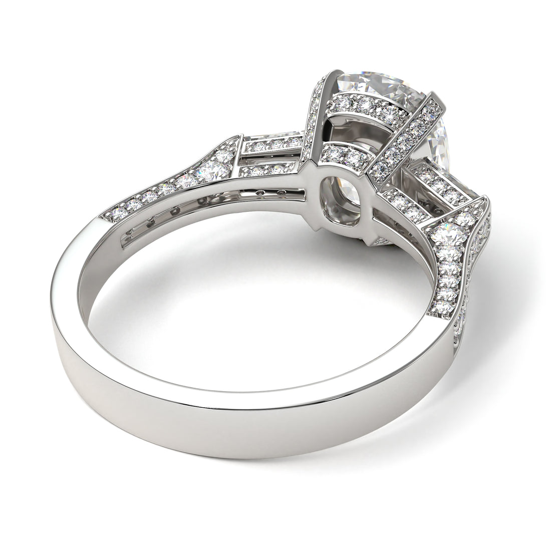 Exclusive Handmade Diamond Geometrical Engagement Ring - Yolanda No. 3