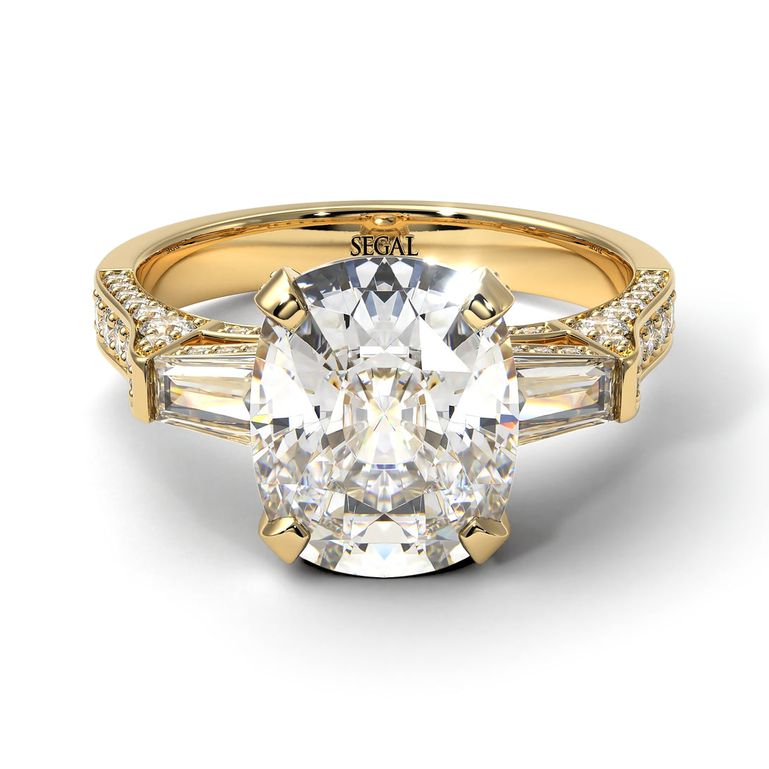 Exclusive Handmade Diamond Geometrical Engagement Ring - Yolanda No. 1