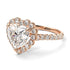 Halo Heart Diamond Pave Engagement Ring - Gail No. 2