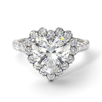 Halo Heart Diamond Pave Engagement Ring - Gail No. 3 image 1