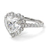 Halo Heart Diamond Pave Engagement Ring - Gail No. 3 image 2