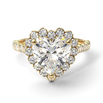 Halo Heart Diamond Pave Engagement Ring - Gail No. 1 image 1