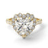 Halo Heart Diamond Pave Engagement Ring - Gail No. 1