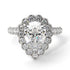 Halo Pear Diamond Pave Engagement Ring - Ingrid No. 3