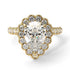 Halo Pear Diamond Pave Engagement Ring - Ingrid No. 1