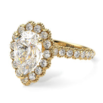 Halo Pear Diamond Pave Engagement Ring - Ingrid No. 1 image 1