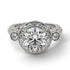Milgrain Halo Pave Diamond Engagement Ring - Mabel No. 3
