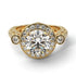 Milgrain Halo Pave Diamond Engagement Ring - Mabel No. 1 image 2