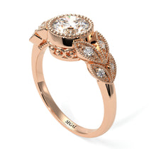 Art Deco Diamond Leaves Engagement Rings - Thalia No. 2 image 1
