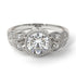 Art Deco Diamond Leaves Engagement Rings - Thalia No. 3 image 3