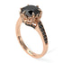 Black Diamond Milgrain Engagement Ring - Yara No. 38 image 1