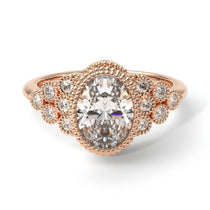 Diamond Milgrain Beaded Bezel Engagement Ring - Stacy No. 2 image 1