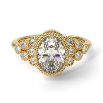 Diamond Milgrain Beaded Bezel Engagement Ring - Stacy No. 1 image 1