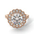 Diamond Double Halo Cathedral Engagement Ring - Deirdre No. 2