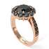 Black Diamond Round Halo Engagement Ring - Unity No. 38
