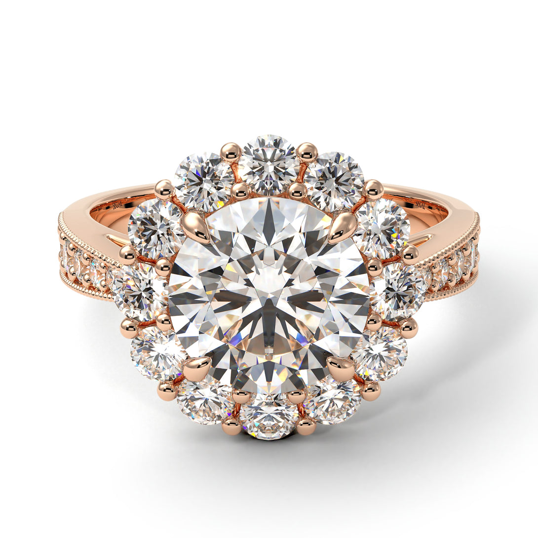 Diamond Round Halo Engagement Ring - Unity No. 2