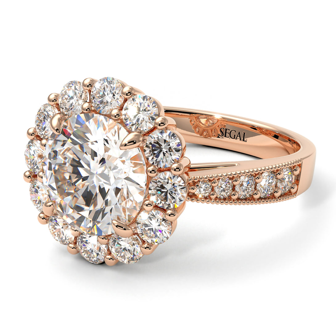 Diamond Round Halo Engagement Ring - Unity No. 2