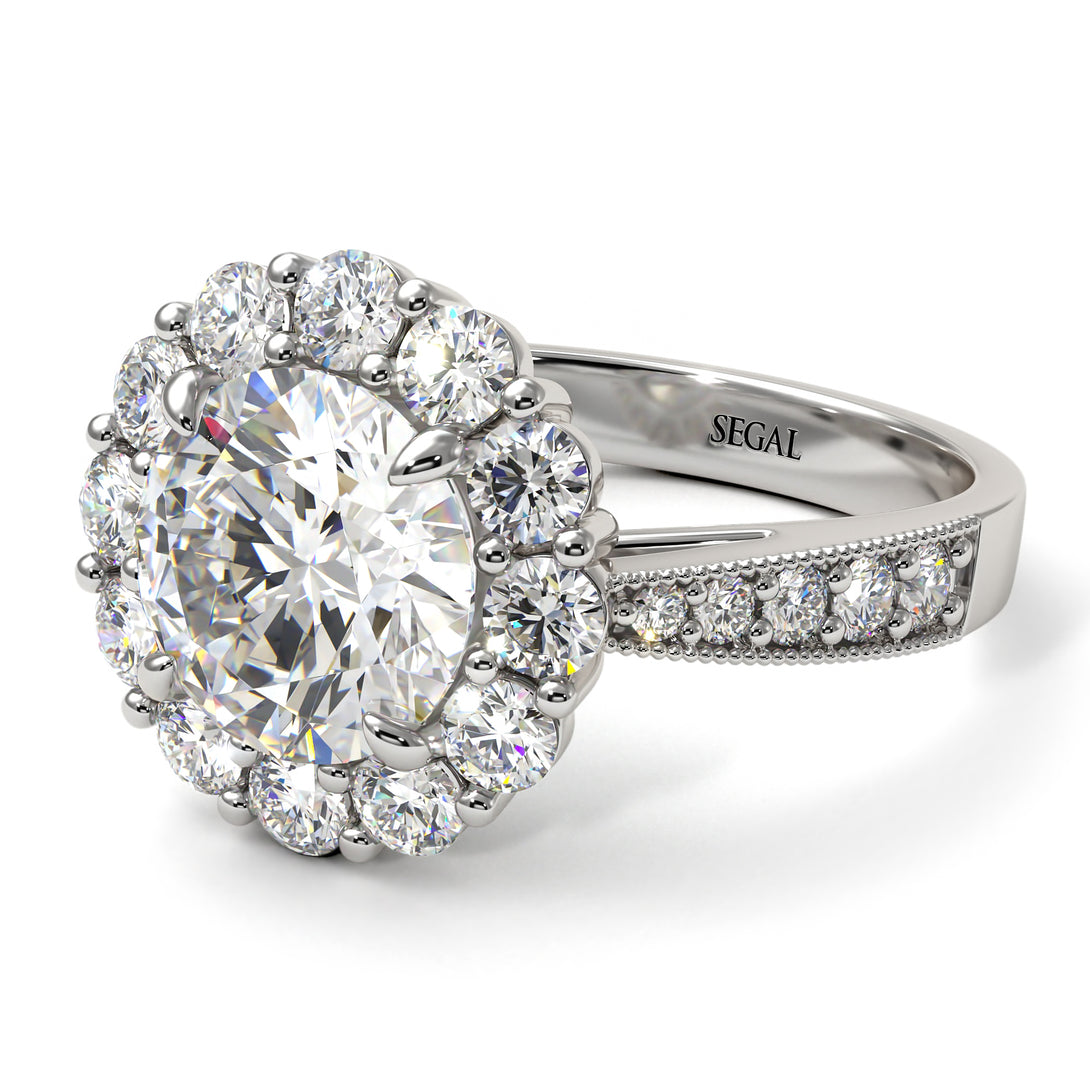 Diamond Round Halo Engagement Ring - Unity No. 3