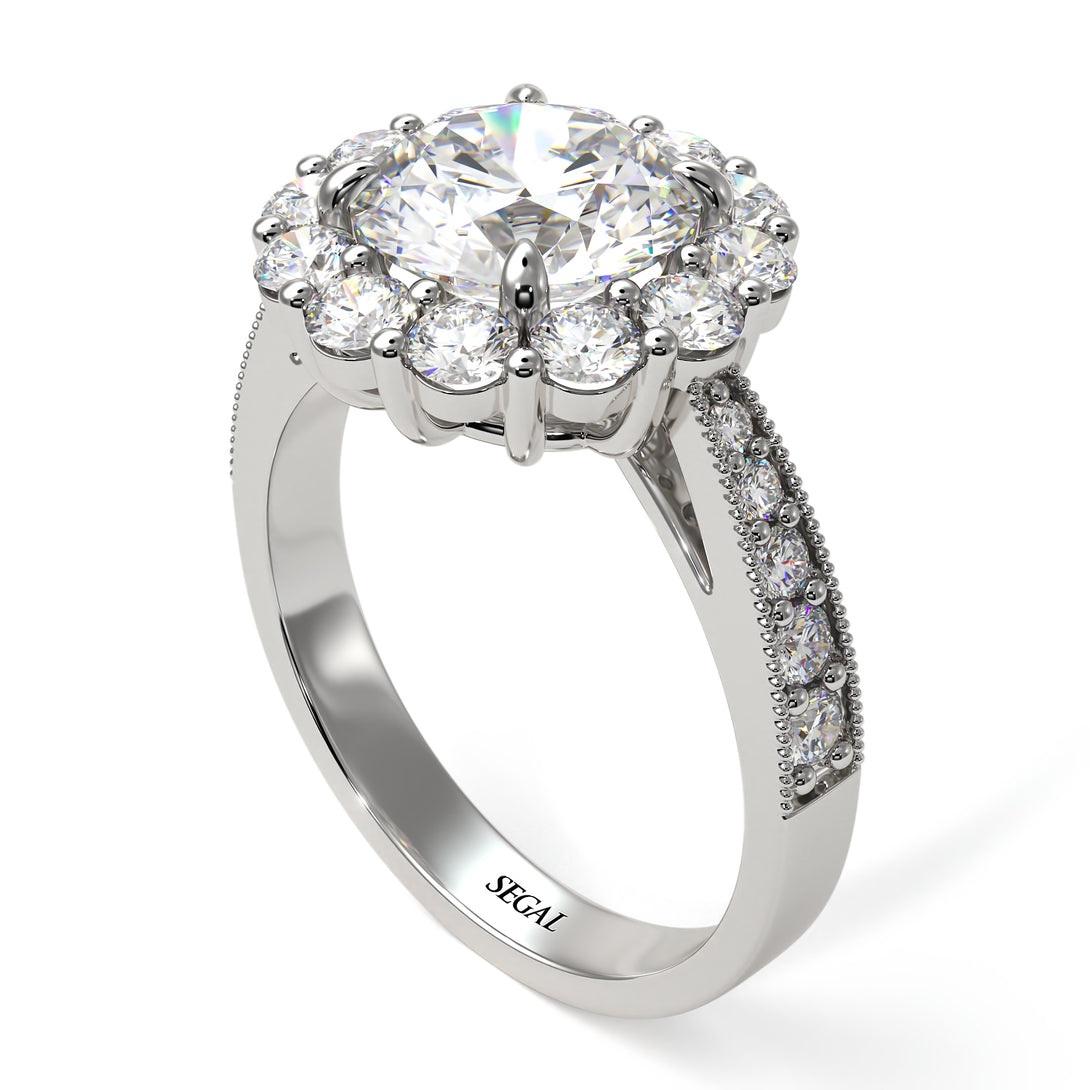 Diamond Round Halo Engagement Ring - Unity No. 3